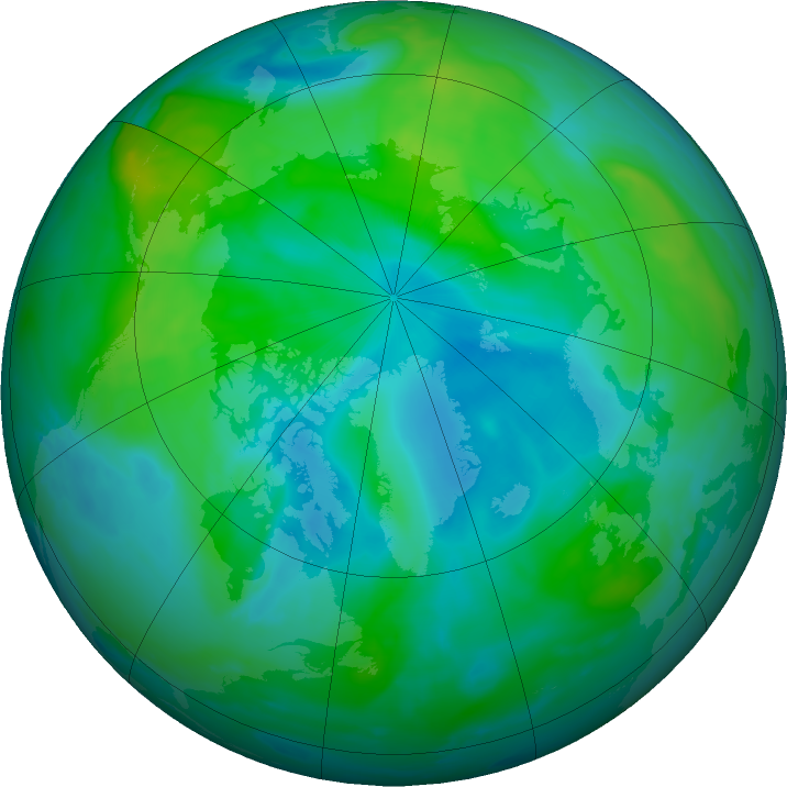 Arctic ozone map for 07 September 2022